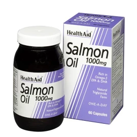 Health Aid Salmon Oil 1000mg, Έλαιο Σολομού συμβάλει στην καλή λειτουργία της καρδιάς, 60caps