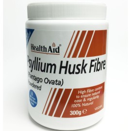 Health Aid Psyllium Husk Fibre powder, Συμβάλει στην κινητικότητα και την ομαλή λειτουργία του εντέρου και της πέψης 300g