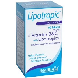 Health Aid Lipotropic Vitamins B & C, Ειδική Λιποδιαλυτική Σύνθεση για Αύξηση του Μεταβολισμού, 60tabs