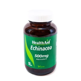 Health Aid Echinacea (Purpurea) 500mg Vegan, Φυσική ενίσχυση του ανοσοποιητικού με Εχινάκεια 60tabs
