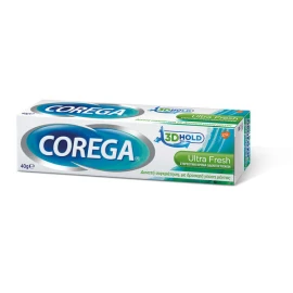 Corega 3D Ultra Fresh, Στερεωτική Κρέμα Οδοντοστοιχιών, με δροσερή γεύση μέντας 40gr