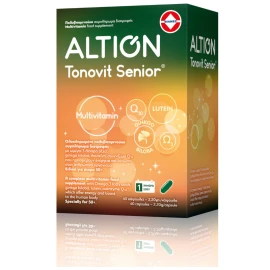 Altion Tonovit Senior, Ενισχυμένη Πολυβιταμίνη για Σωματική & Πνευματική Τόνωση για Ηλικίες άνω των 50 Ετών, 40caps