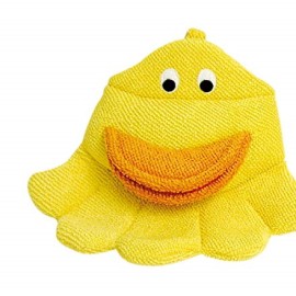 Titania Kids Bath Glove, Γάντι Μπάνιου για Παιδιά σε Κίτρινο χρώμα και Σχήμα Παπάκι 1 τμχ