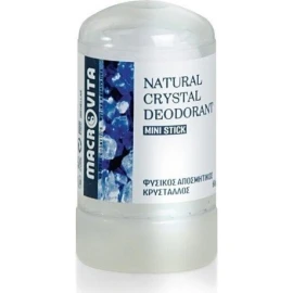 Macrovita Natural Crystal Deodorant Mini Stick Natural, Φυσικός Αποσμητικός Κρύσταλλος Χωρίς Άρωμα 60gr