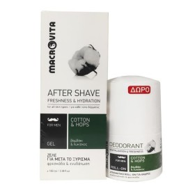 Macrovita Promo Pack, After Shave με Βαμβάκι & Λυκίσκο για μετά το Ξύρισμα 100ml με Δώρο Αποσμητικό  με Βαμβάκι & Λυκίσκο 50ml