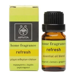 Apivita Essential Oil Refresh, Μίγμα Αιθέριων Ελαίων με Περγαμόντο, Λεμόνι & Γκρέϊπφρουτ, 10ml