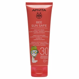 Apivita Bee Sun Safe Baby Sun Cream SPF30, Βρεφική Αντηλιακή Κρέμα Υψηλής Προστασίας με Καλέντουλα & Πρόπολη SPF30, 100ml