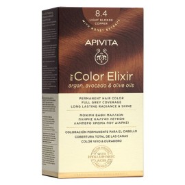 Apivita My Color Elixir Νο 8.4 Βαφή Μαλλιών Ξανθό Ανοιχτό Χάλκινο με Έλαια Άργκαν, Αβοκάντο & Ελιάς, 1τμχ