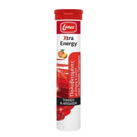 Lanes Xtra Energy Συμπλήρωμα Διατροφής με Πολυβιταμίνες με Γεύση Πορτοκάλι&Γκρέιπφρουτ 20 Αναβράζοντα Δισκία 