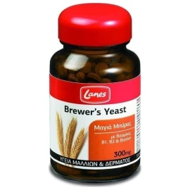 Lanes Brewers Yeast 300mg, Μαγιά Μπύρας Για Τη Διατήρηση Της Καλής Υγείας Μαλλιών, Νυχιών Και Δέρματος 200tabs