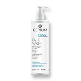 Corium Face Wash Cleansing Gel,  Καθαριστικό Τζελ Προσώπου Για Όλους Τους Τύπους Δέρματος 300ml
