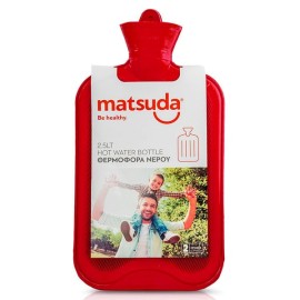 Matsuda, Θερμοφόρα Νερού Ραβδωτή από Φυσικό Ελαστικό Υλικό σε Κόκκινο Χρώμα 2,2lt 1τμχ