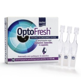 Intermed OptofreshEye Wash Drops , Οφθαλμικές Σταγόνες, ανακουφίζει από ερεθισμούς & κοκκινίλες 10x0.5ml
