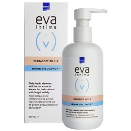 Intermed Eva Intima Extrasept pH 3.5 Minor Discomfort, Καθαριστικό για την Ευαίσθητη Περιοχή με Φυτικά Εκχυλίσματα και Αντιμυκητιασική Δράση 250ml