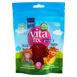 Intermed Vitafix Multi & Probio Gummies Pouch Ζελεδάκια με γεύση Φράουλα, 60τμχ