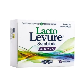 Uni-Pharma LactoLevure Symbiotic Adults, Συμπλήρωμα Διατροφής Προβιοτικών για Ενήλικες 20 Φακελίσκοι