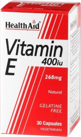 Health Aid Vitamin E 400iu 268mg, Βιταμίνη Ε Με αντιοξειδωτική δράση, για την προστασία του δέρματος 30caps