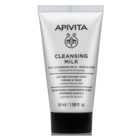 Apivita 3 in 1 Cleansing Milk Face & Eyes, Γαλάκτωμα καθαρισμού 3 σε 1 – Πρόσωπο & Μάτια 50ml (Travel Size)
