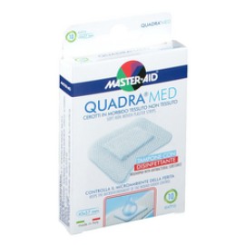 Masteraid Quadra Extra, Τσιρότα Άσπρα με Αντιβακτηριδιακή Ουσία 10 τεμάχια