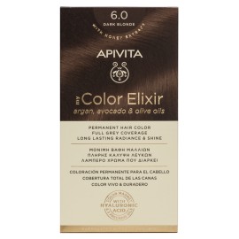 Apivita My Color Elixir 6.0 Dark Blonde, Bαφή Μαλλιών- 8.0 - Ξανθό Σκούρο (Βαφή 50ml & Γαλάκτωμα Ενεργοποίησης 75ml & Κρέμα Μαλλιών 2x15ml)