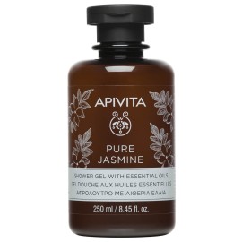 Apivita Pure Jasmine Shower Gel, Aφρόλουτρο με Aιθέρια Έλαια & Γιασεμί 250ml