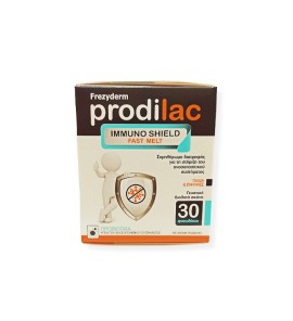 Frezyderm Prodilac Immuno Shield Fast Melt, Συμπλήρωμα Διατροφής για τη Στήριξη του Ανοσοποιητικού με Άρωμα Ροδάκινο 30 φακελάκια