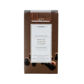 Korres Argan Oil Advanced Colorant Νο 6.77 Gianduja, Bαφή Μαλλιών -6.77- Πραλίνα (Κρέμα βαφή 50ml + Γαλάκτωμα ενεργοποίησης 75ml + Κρέμα μαλλιών 20ml)
