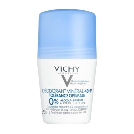 Vichy Deodorant Mineral 48H Roll On Tolerance Optimale 0% Alcool, Αποσμητικό για Ευαίσθητη Και Αντιδραστική Επιδερμίδα 50ml