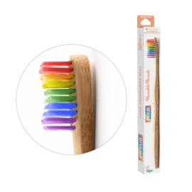 The Humble Co Toothbrush Rainbow Color, Οδοντόβουρτσα από μπαμπού  Ενηλίκων Πολύχρωμη Μαλακή 1 τμχ