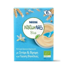 Nestle Naturnes Bio, Βιολογικά Δημητριακά με Σιτάρι & Βρώμη & Γεύση Μπισκότο 6m+, 200gr