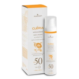 Pharmasept Cleria Antioxidant Sun Cream SPF50, Αντηλιακή Κρέμα Προσώπου Με Αντιοξειδωτικούς Παράγοντες Ελαφριάς Υφής SPF50 50ml