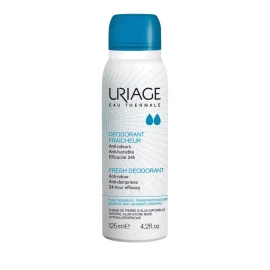 Uriage Deodorant Fraicheur Anti-Odour Spray, Αποσμητικό Σπρέι 24ωρης Προστασίας  για Ευαίσθητα Δέρματα 125 ml