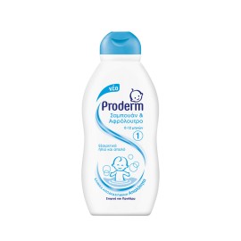 Proderm Shampoo & Showergel, Σαμπουάν & Αφρόλουτρο από 0 έως 12 Μηνών 200ml
