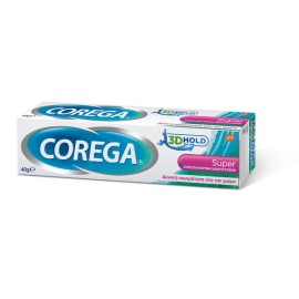 Corega Super, Στερεωτική Κρέμα για Τεχνητή Οδοντοστοιχία για Δυνατή Συγκράτηση Όλη Μέρα 40gr