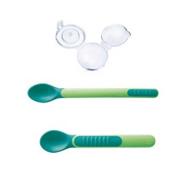 Mam Heat Sensitive Spoons & Cover, Κουτάλια με καπάκι από 6 Μηνών και Άνω 2 τεμάχια