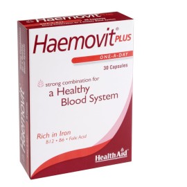 Health Aid Haemovit Plus, Συμπλήρωμα Διατροφής για Υγιές Αιμοποιητικό Σύστημα 30 Κάψουλες