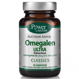 Power Health Platinum Range Omegalen ULTRA, Συμπλήρωμα Διατροφής με Ιχθυέλαιο μοριακής απόσταξης 30caps