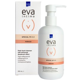 Intermed Eva Intima Special Wash pH 3.5 Period, Υγρό Καθαρισμού της Ευαίσθητης Περιοχής με Ενισχυμένη Αποσμητική Δράση 250ml