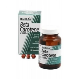 Health Aid Beta Carotene 23000iu, Συμπλήρωμα Διατροφής με Φυσική Προβιταμίνη Α 30 κάψουλες