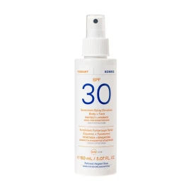 Korres Yoghurt Sunscreen Spray Emulsion Face & Body SPF30 for Sensitive Skin, Αντηλιακό Γαλάκτωμα Spray Προσώπου και Σώματος Υψηλής Προστασίας με Γιαούρτι, για Ενυδάτωση & Προστασία των Ευαίσθητων Επιδερμίδων 150ml