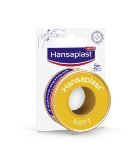 Hansaplast Soft, Αυτοκόλλητη Επιδεσμική Ταινία Υποαλλεργική 2,5cm x 5m 1 τμχ