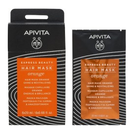 Apivita  Express Beauty  Hair Mask, Μάσκα Λάμψης & Αναζωογόνησης με Πορτοκάλι  για Μαλλιά 20ml