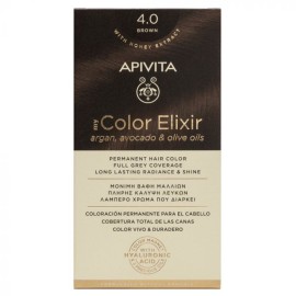 Apivita My Color Elixir 4.0 Brown, Bαφή Μαλλιών- 4.0 - Καστανό (Βαφή 50ml & Γαλάκτωμα Ενεργοποίησης 75ml & Κρέμα Μαλλιών 2x15ml)