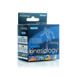 Asepta Kinesiology Athletic Therapistic Tape, Αυτοκόλλητη Ελαστική Ταινία 5cm x 5m, Χρώμα Γαλάζιο 1 τμχ