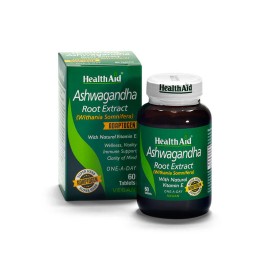 Health Aid Ashwagandha Root Extract, Για Ηρεμία, Πνευματική & Σωματική Ενέργεια, Υποστήριξη Ανοσοποιητικού 60 tabs