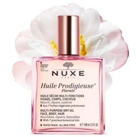 Nuxe Huile Prodigieuse Florale Multi Purpose Dry Oil, Ξηρό λάδι για Πρόσωπο-Σώμα-Μαλλιά με Λουλουδένιο άρωμα (100ml)