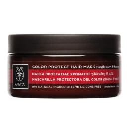 Apivita Colour Protect Hair Mask with Sunflower & Honey, Μάσκα Προστασίας Χρώματος για Βαμμένα Μαλλιά με με Ηλίανθο & Μέλι 200ml