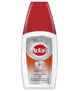 Autan Protect Emulsion Εντομοαπωθητικό Γαλάκτωμα για Κουνούπια, Μύγες & Τσιμπούρια 100ml
