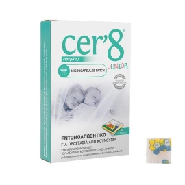 Cer 8 Junior, Εντομοαπωθητικό Microcapsules Patch (προστασία από κουνούπια & σκνίπες) 24τμχ