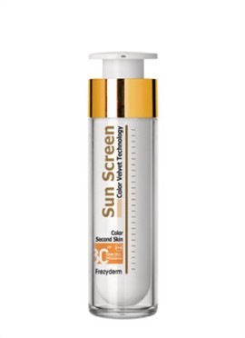 Frezyderm Sun Screen Color Velvet Face Cream SPF30+, Έγχρωμη Αντηλιακή Κρέμα με  Πορστασία και Mατ υφή 50 ml